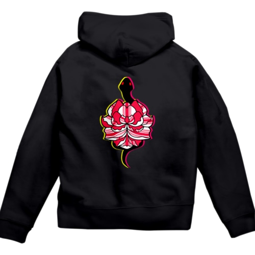 蛇と牡丹 Zip Hoodie