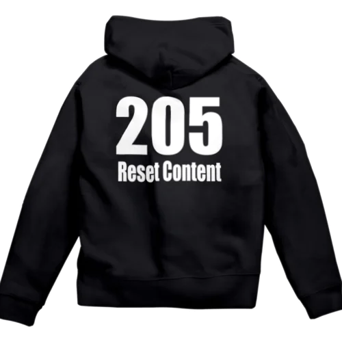 205 Reset Content ジップパーカー