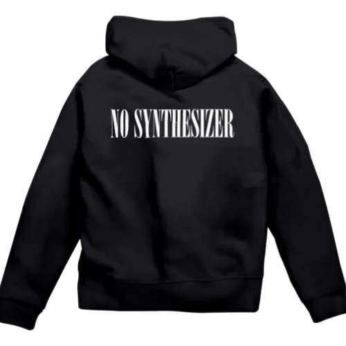 90年代V系インスパイアグッズ「NO SYNTHESIZER」 Zip Hoodie