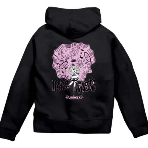 “MAGI COURIER” pink #2 Zip Hoodie