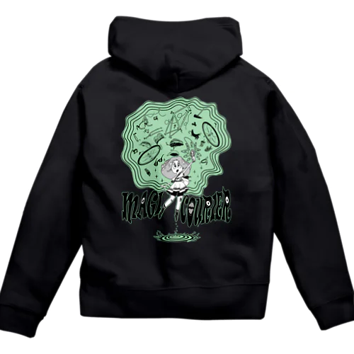 “MAGI COURIER” green #2 Zip Hoodie