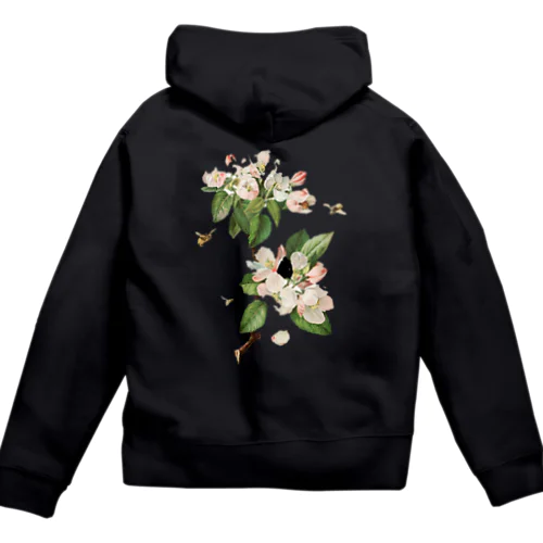 黑いパーカー 溢 Zip Hoodie