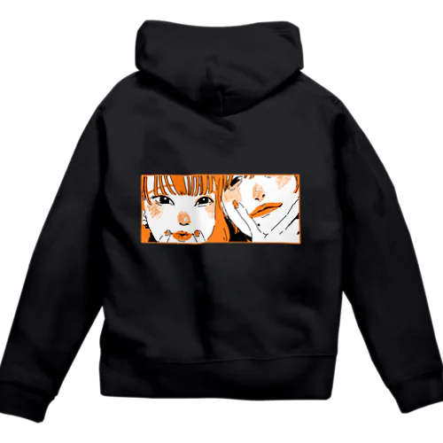 ブラック_みーこver Zip Hoodie