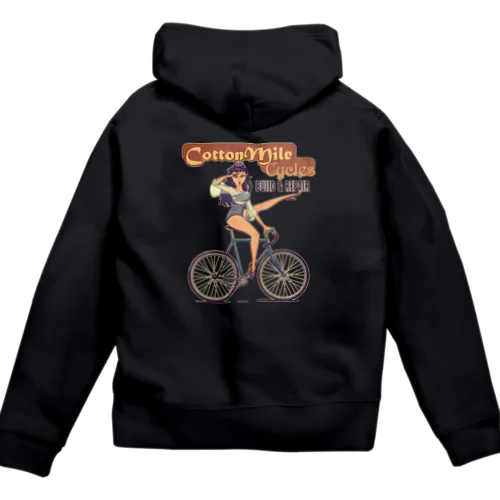 "Cotton Mile Cycles" Zip Hoodie