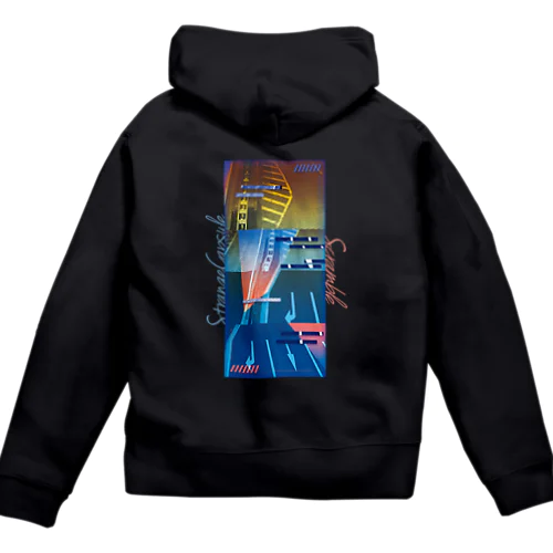 scramble Zip Hoodie