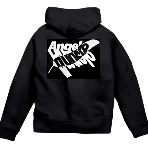 Angelo黒 Zip Hoodie