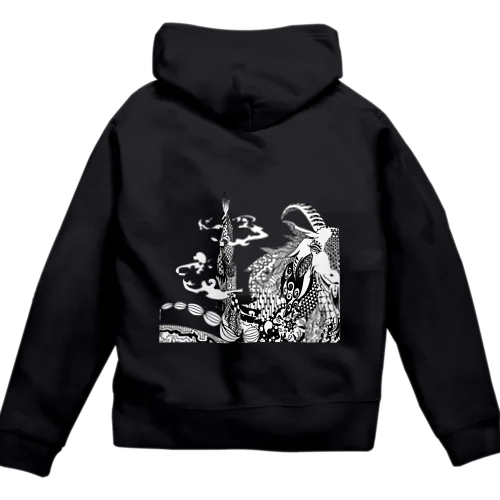 道化師の山羊 Zip Hoodie