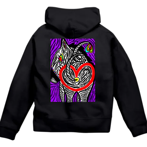 超絶シマウマ Zip Hoodie