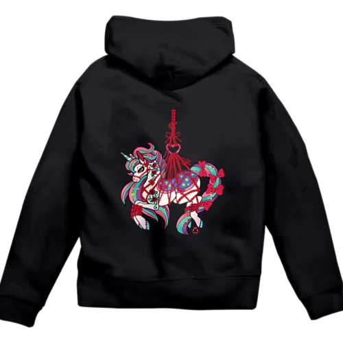 吊り緊縛ユニコーン Zip Hoodie