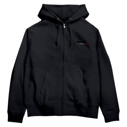 フィアット500 黒文字 ワンポイント Zip Hoodie