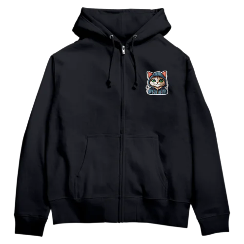 ツナ【TEAM キャット フード】ステッカー80×80、パーカー各種 Zip Hoodie