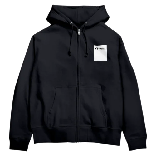 白ベース Zip Hoodie