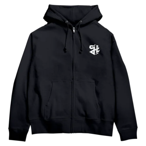 東京都新宿区(white) Zip Hoodie