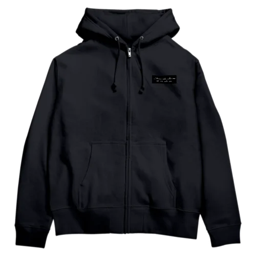 名言  黒バージョン Zip Hoodie