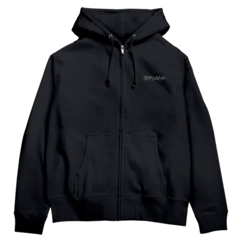 両面くれすてっどげっこー/白線シルエット Zip Hoodie