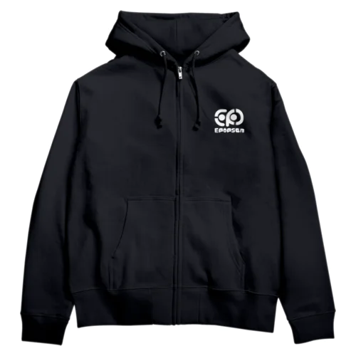 イポップサンロゴマーク白 Zip Hoodie