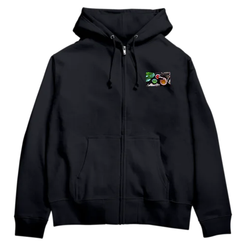 脚長カリブ Zip Hoodie