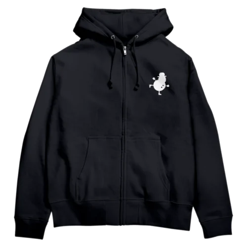 雪だるまスケーターくん Zip Hoodie