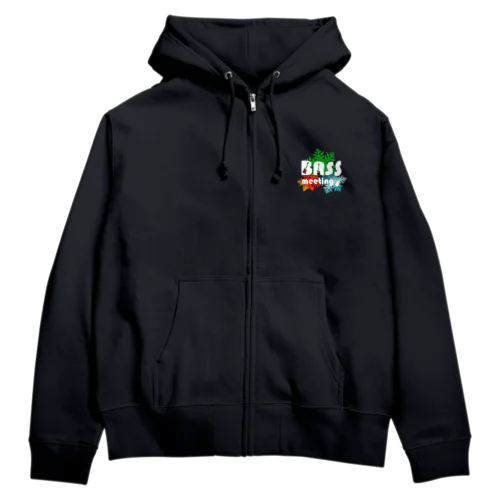 ベース会（2021冬・白ロゴ） Zip Hoodie