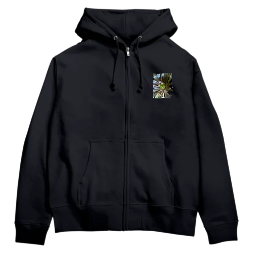 多肉植物の黒法師 Zip Hoodie