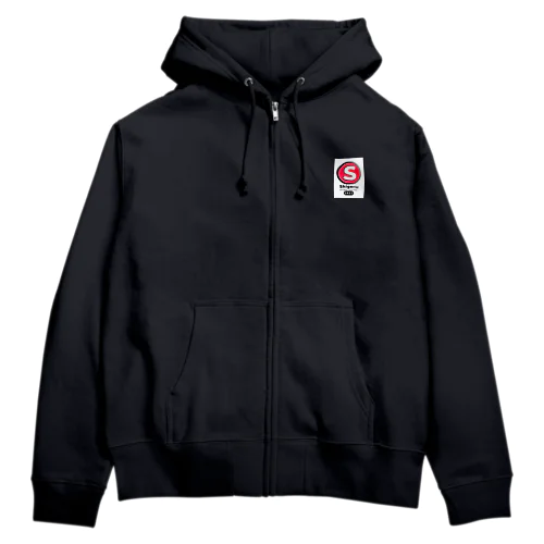 しげるのS (白バック) Zip Hoodie