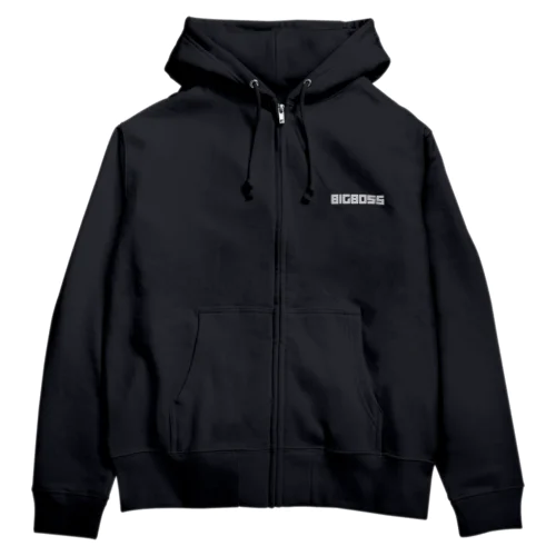 「BIG BOSS」新ロゴ フォント 白文字 Zip Hoodie