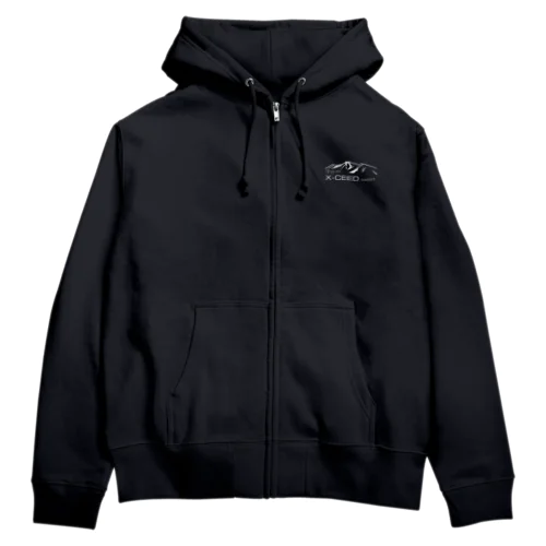 X-CEED Outdoors 白ロゴ Zip Hoodie