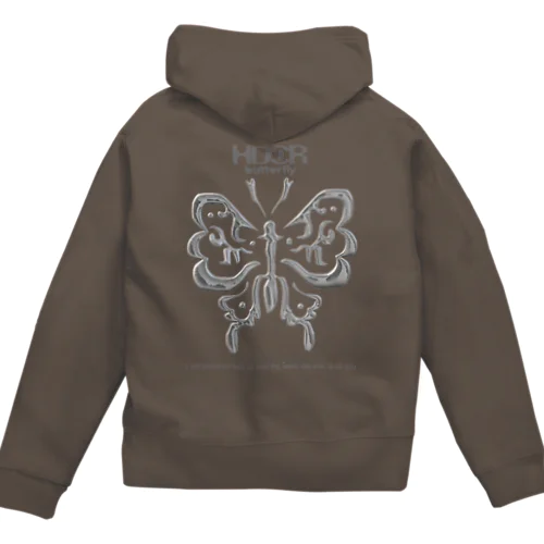 Metallic butterfly ジップパーカー Zip Hoodie