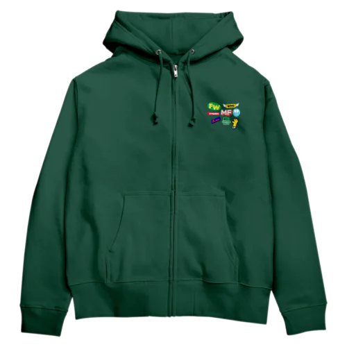 サッカーワッペン Zip Hoodie