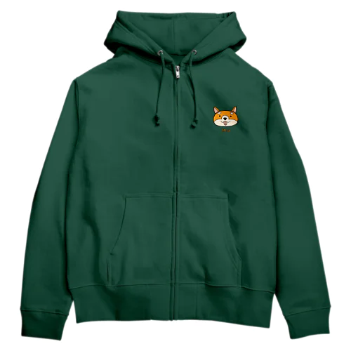 Inu (犬) 色デザイン Zip Hoodie