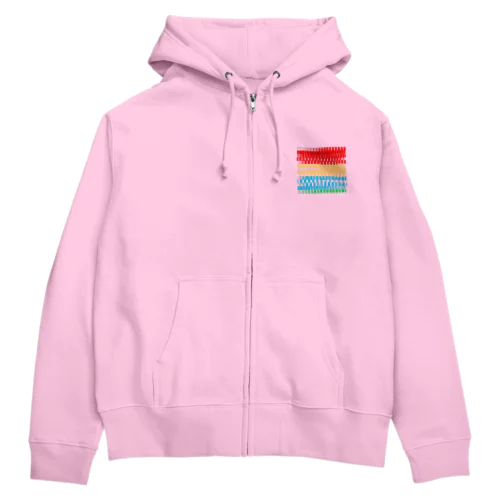 カラフルなタイヤ  Colorful Tires Zip Hoodie