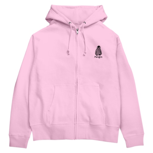 Pengin (ペンギン) 色デザイン Zip Hoodie