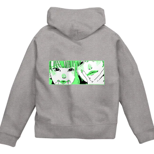 ライトグリーン_しんぐver Zip Hoodie