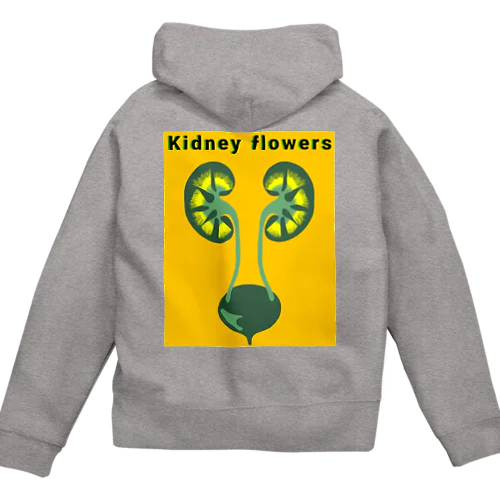 Kidney flowers ジップパーカー