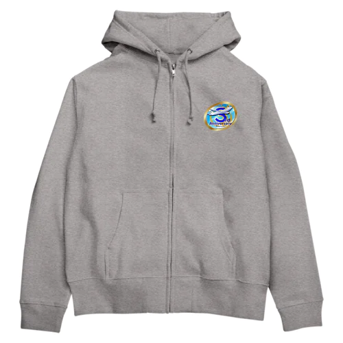 【期間限定!!】空ぶらちゃんねる３周年記念ロゴのアイテムが登場(青バージョン) Zip Hoodie