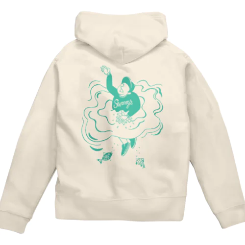 Super Positive Mint Zip Hoodie