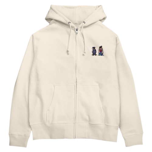 着物ぺんぎんーいずれはエンペラーかキングー Zip Hoodie