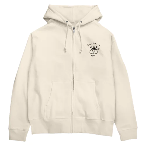 頭にカニみそ Zip Hoodie