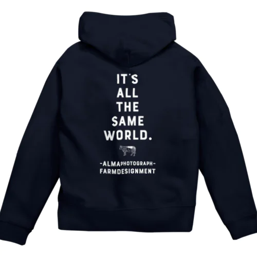 A.M.F. Blue color zip hoodie Zip Hoodie