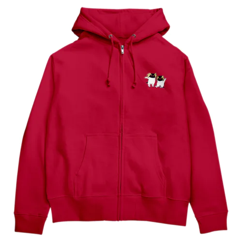 ふたごのイワトビペンギン(キタ) Zip Hoodie