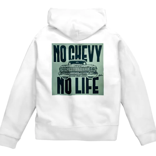 NO CHEVY NO LIFE 1962 ジップパーカー