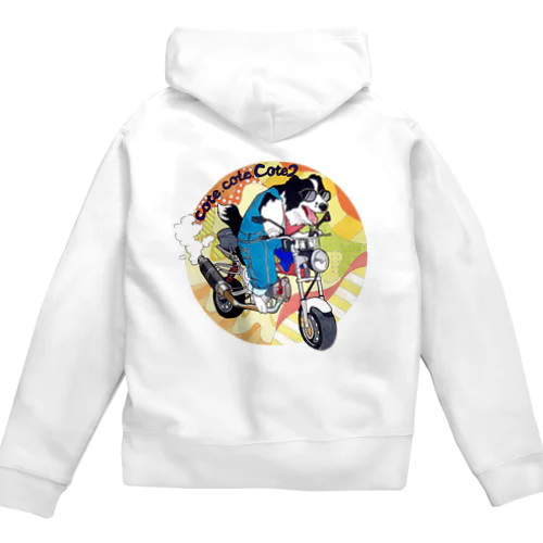 ワンコ×バイク Zip Hoodie