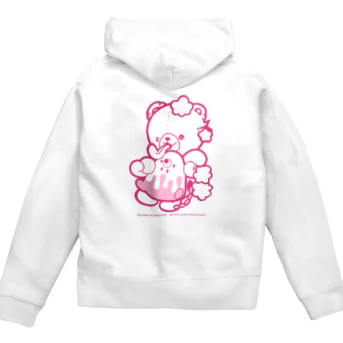 ゾンベアー×しゅーしゅーコラボ（ピンクライン） Zip Hoodie