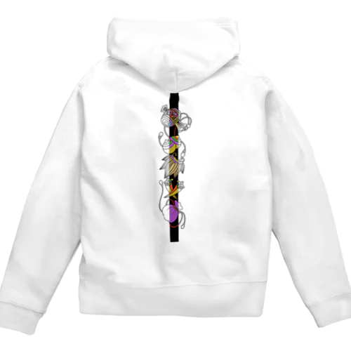 【宝尽くし】バックプリント ジップパーカー Zip Hoodie