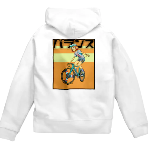 バランス (inked fixie girl) Zip Hoodie