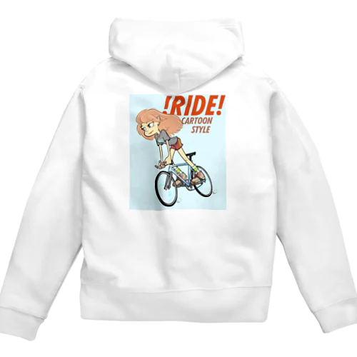 !RIDE! (CARTOON STYLE) ジップパーカー