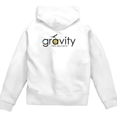 GravityBlacklogo　ver2 ジップパーカー