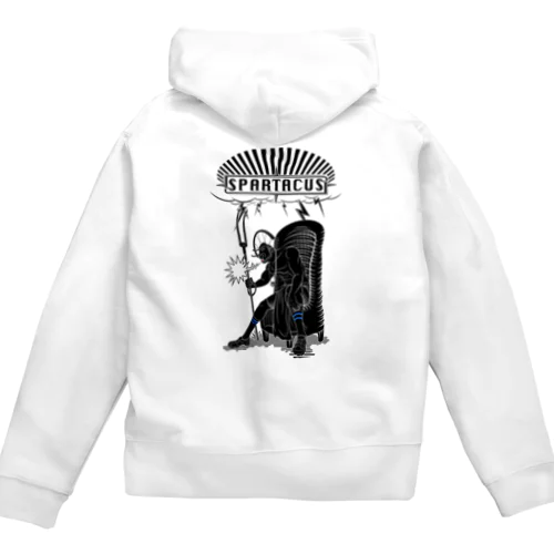 spartacus 1-#2 (black ink) Zip Hoodie