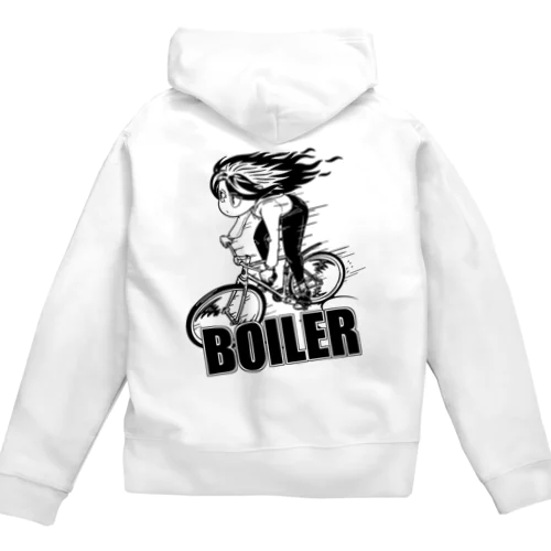 "BOILER" ジップパーカー