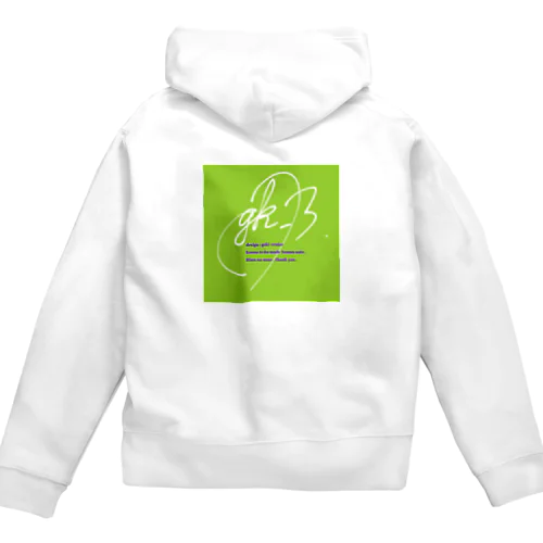 ボックスロゴ。(Green) Zip Hoodie